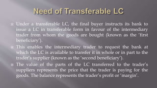 How to use transferable LC more effectively? | PPTX