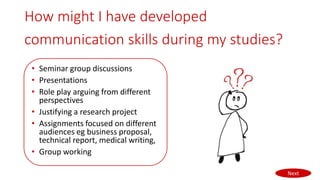 Transferable skills presentation | PPTX