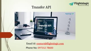 Transfer API | Transfer Booking Engine | PPTX