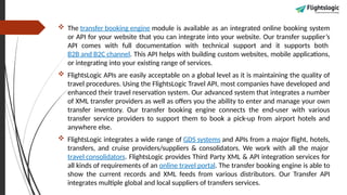 Transfer API | Transfer Booking Engine | PPTX