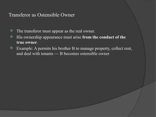 Ostensible Picture Example Transfer by Ostensible owner- lakshya.pptx