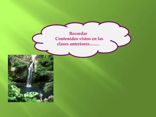 Recordar
Contenidos vistos en las
 clases anteriores…….
 