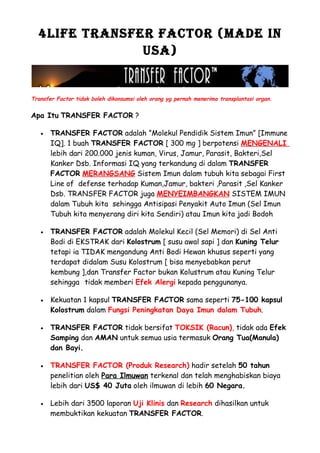 Transfer Factor   ( indonesia)