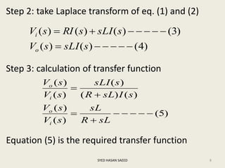 Transfer fn mech. systm | PDF