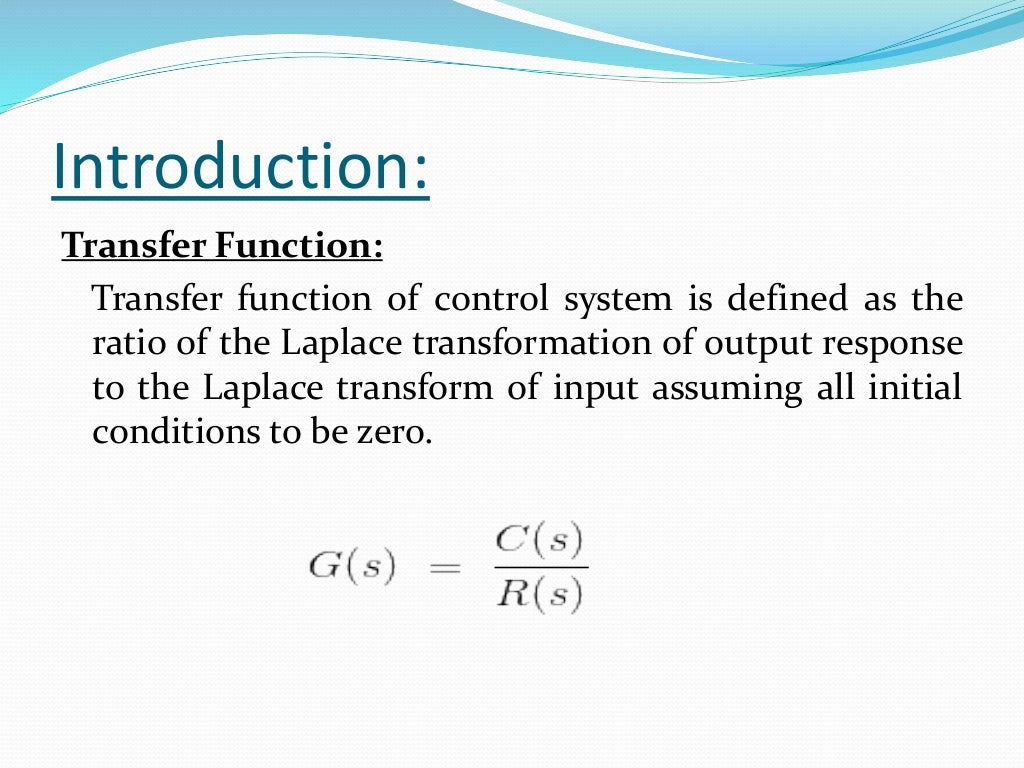 Transfer function, determination of transfer function in mechanical a…