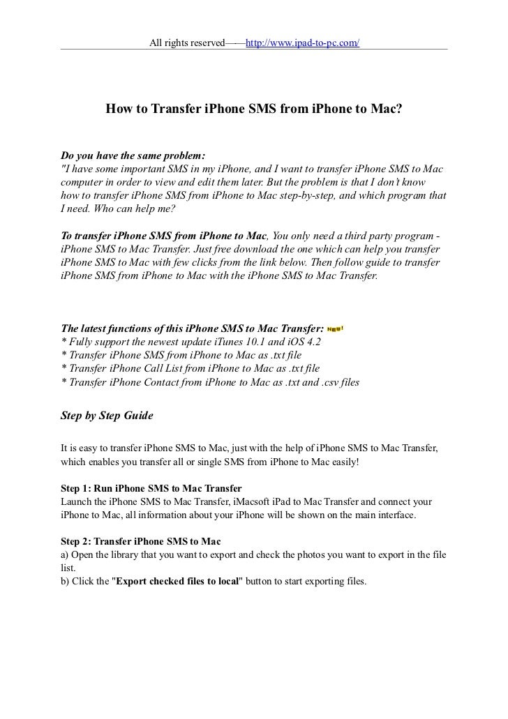 Free Iphone To Mac Transfer Program