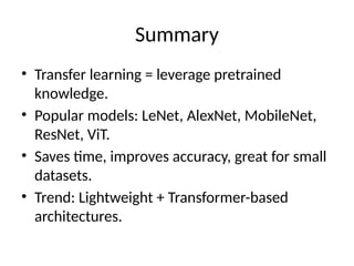 Transfer Learning with Pretrained Models | PPTX