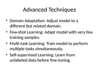 Transfer Learning with Pretrained Models | PPTX