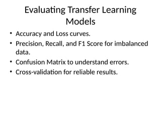 Transfer Learning with Pretrained Models | PPTX