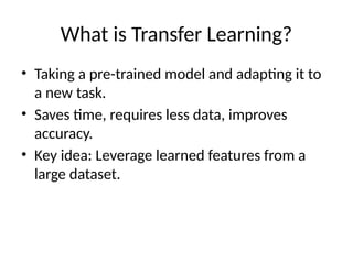 Transfer Learning with Pretrained Models | PPTX