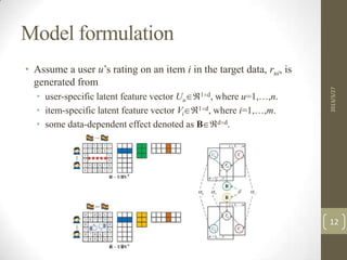 Transfer learning in heterogeneous collaborative filtering domains | PPTX