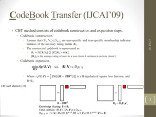 Transfer learning in heterogeneous collaborative filtering domains | PPTX