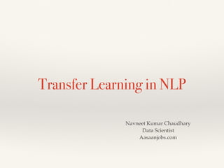 Transfer learning in nlp | PDF