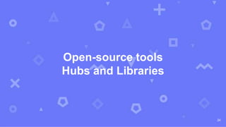 Open-source tools
Hubs and Libraries
24
 