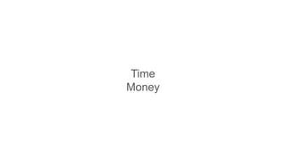 Time
Money
 