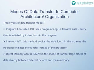 Transfer Modes | Computer Science | PPT