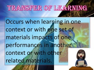 Transfer of learning | PPTX | Education