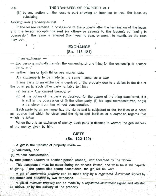 Transfer of property act short notes llb