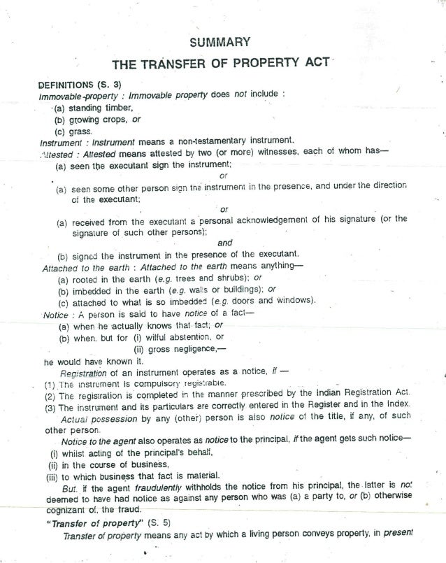 transfer of property assignment