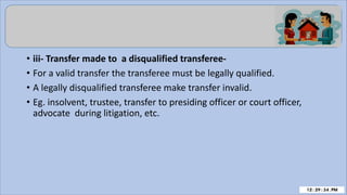 Transfer of property act 1882 who can transfer | PDF