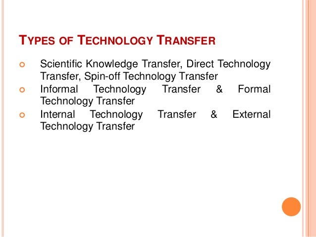 Transfer of technolo