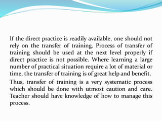 Transfer of training | PPTX