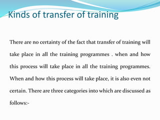 Transfer of training | PPTX