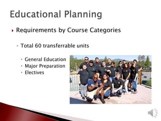  Requirements by Course Categories
◦ Total 60 transferrable units
 General Education
 Major Preparation
 Electives
 