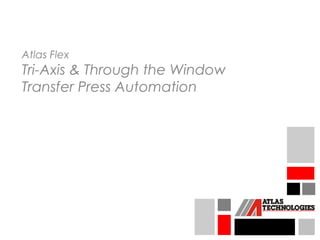 Atlas Flex
Tri-Axis & Through the Window
Transfer Press Automation
 