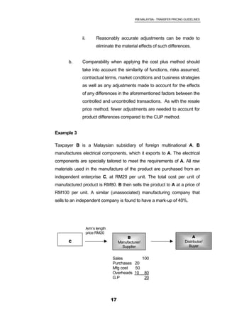 Rm20 Example Transfer Pricing Guidelines Malaysia | PDF