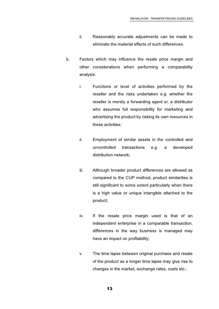 Transfer Pricing Guidelines Malaysia