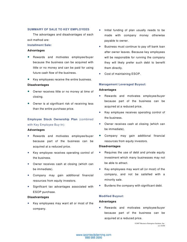 transferring your company to key employees transferring within a company