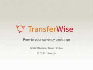 TransferWise Pitch Deck - not a template