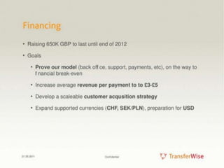 TransferWise Pitch Deck - not a template