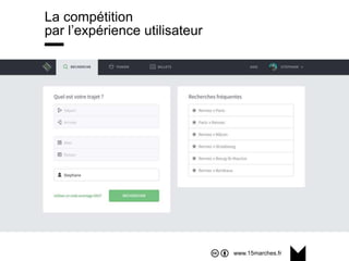 www.15marches.fr
@15marches
#LDTRA
stephane@15marches.fr
La compétition
par l’expérience utilisateur
 