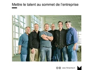 www.15marches.fr
@15marches
#LDTRA
stephane@15marches.fr
Mettre le talent au sommet de l’entreprise
Vision et fondateurs
 