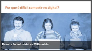 Revolução industrial vs Millennials
Por que é difícil competir no digital?
 