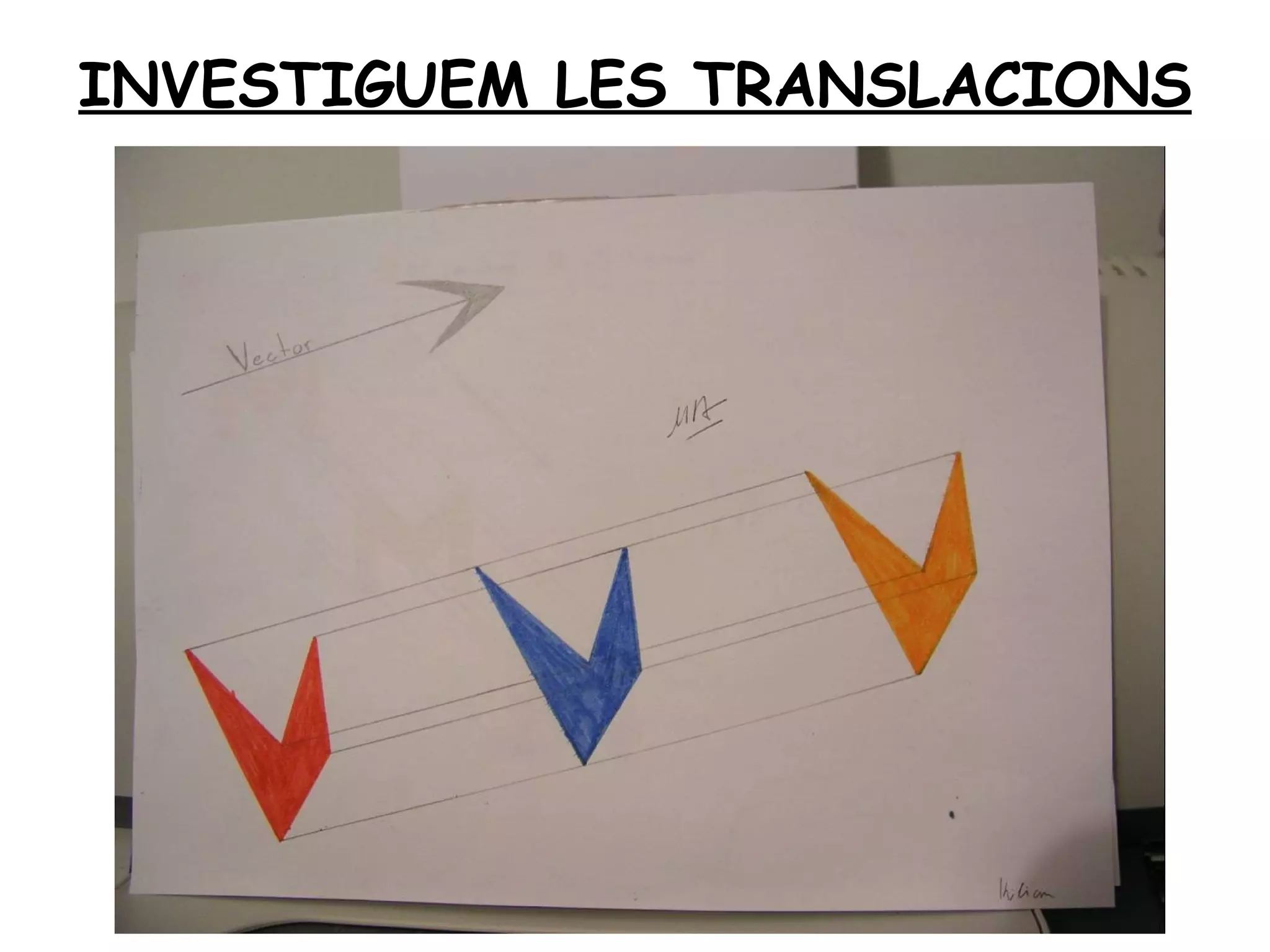 INVESTIGUEM LES TRANSLACIONS
 