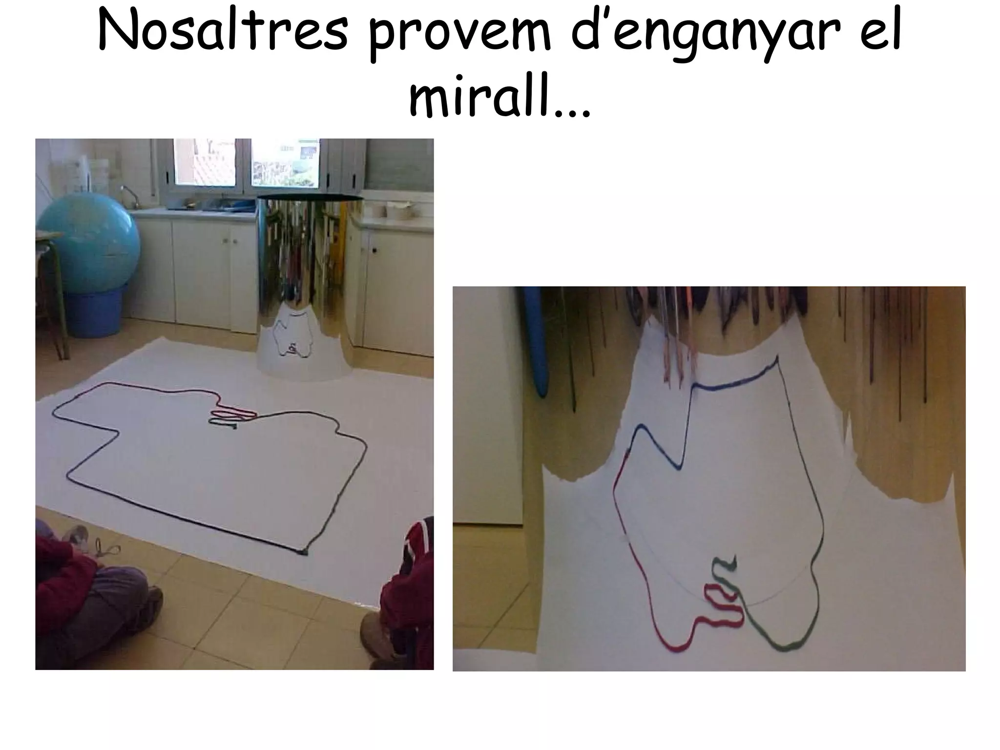 Nosaltres provem d’enganyar el
           mirall...
 