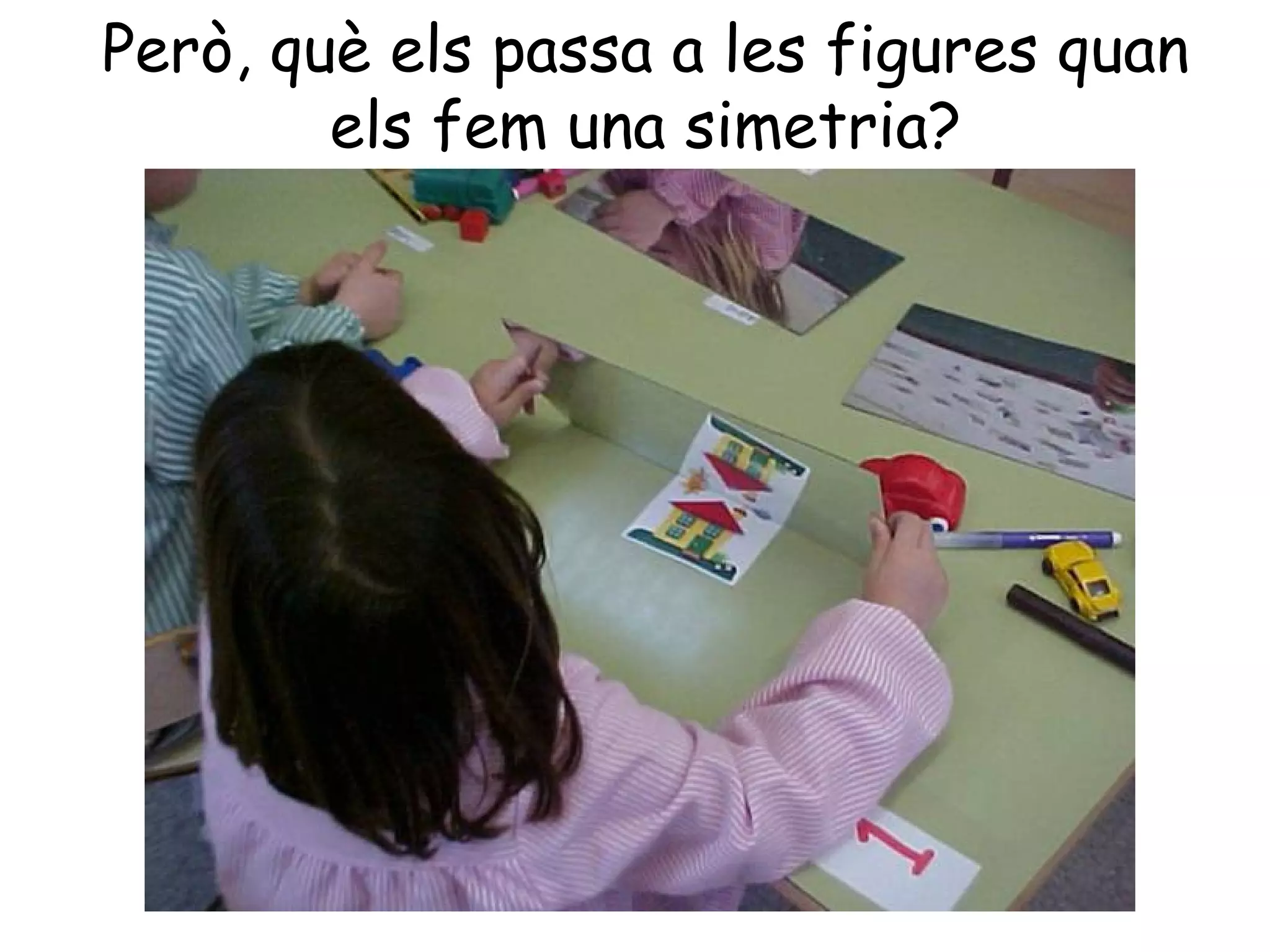 Però, què els passa a les figures quan
        els fem una simetria?
 