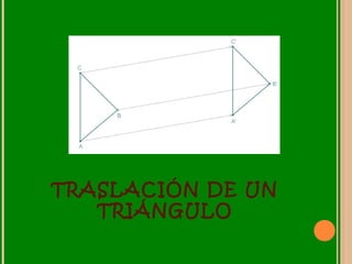 TRASLACIÓN DE UN
TRIÁNGULO
 