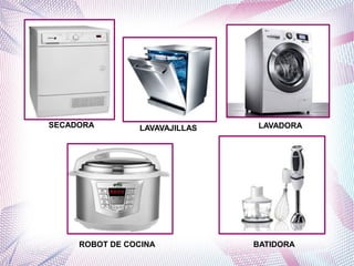 SECADORA LAVAVAJILLAS LAVADORA 
ROBOT DE COCINA BATIDORA 
 