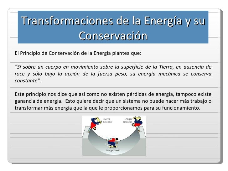 Transformaciones de la energía