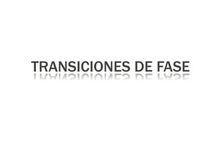 TRANSICIONES DE FASE
 
