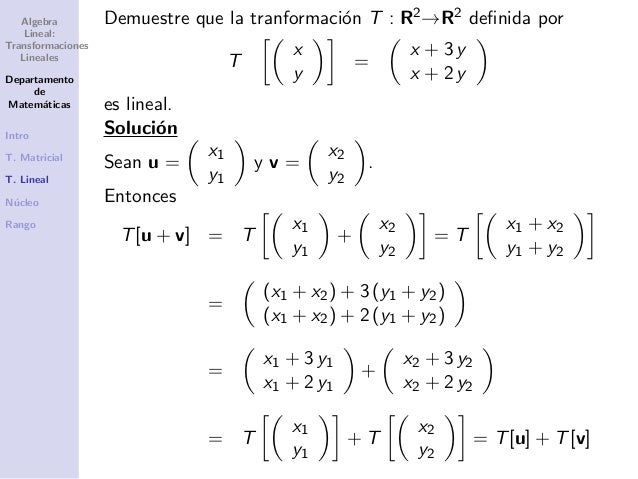 Transformaciones lineales