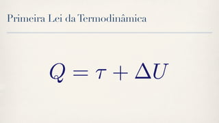 Primeira Lei da Termodinâmica
 