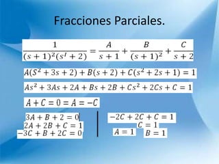 Fracciones Parciales.
 