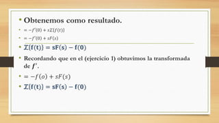 Transformada de Derivadas