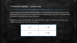 Transformadas Inversas Transformada de laplace | PPTX