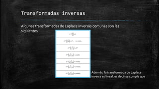 Transformadas Inversas Transformada de laplace | PPTX
